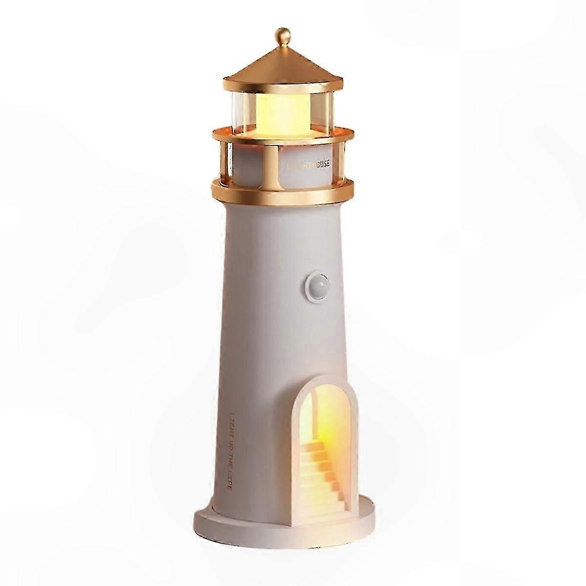 Wireless Motion Sensor Portable Lighthouse Night Light Projection