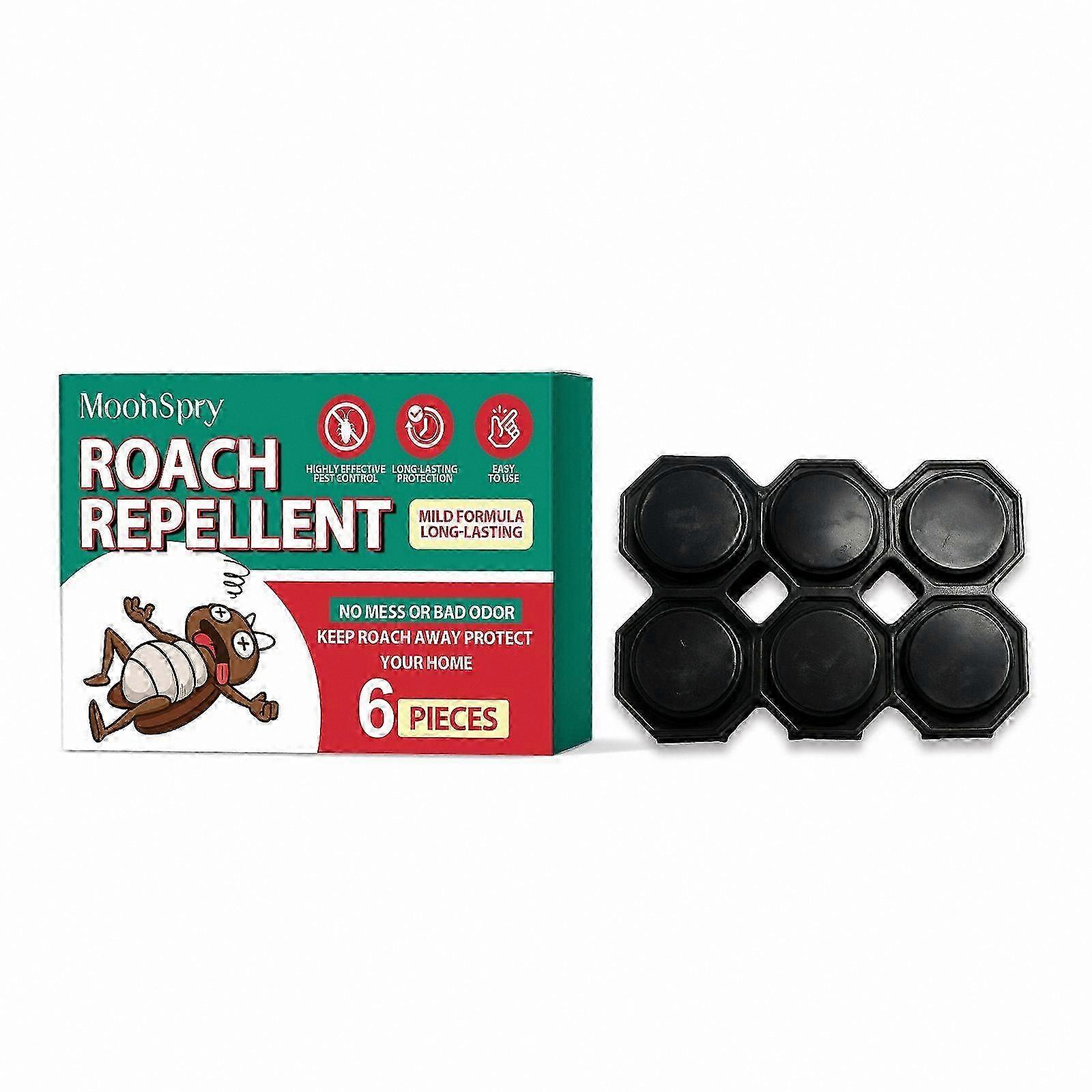 Indoor Roach Repellent with Peppermint, Cockroach Deterrent for Home Use (Pack of 6)