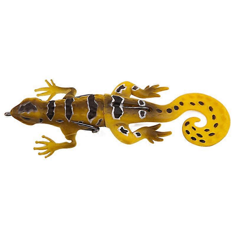 Bionic Silicone Lure, 13.5cm Long and 21g with Three Hooks, Mimicking Gecko to Attract Black Bass