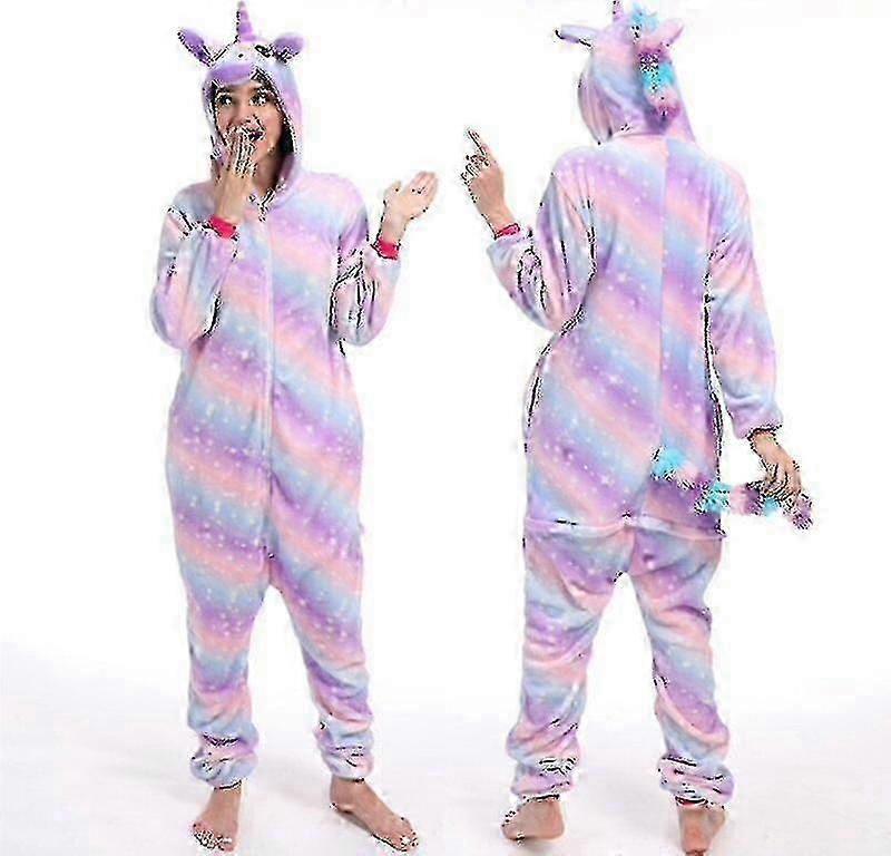 Jumping Tiger Pitkähihainen Onesie Flanelli Lämmin Aikuinen Eläin Pyjama miehille ja naisille