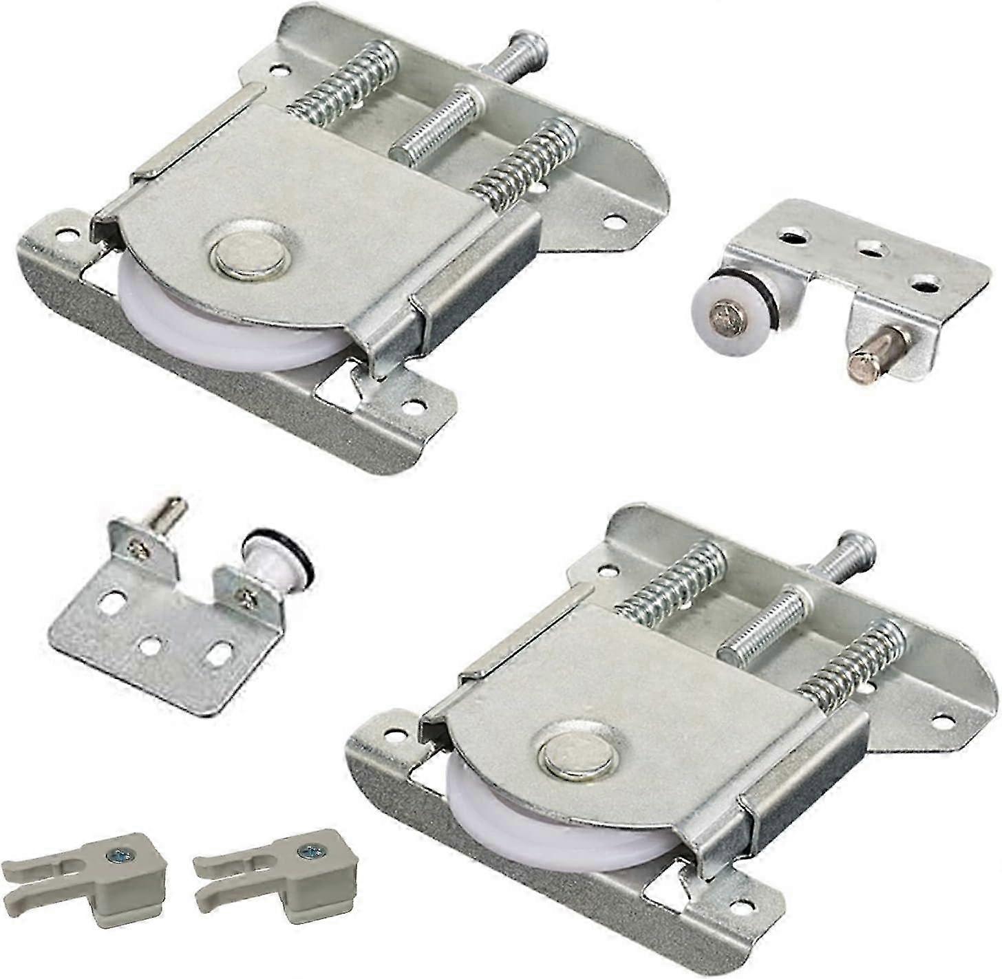 Sliding Door Wheels Set 2pcs Nylon Rollers Cabinet Runners Guides Ball Bearings