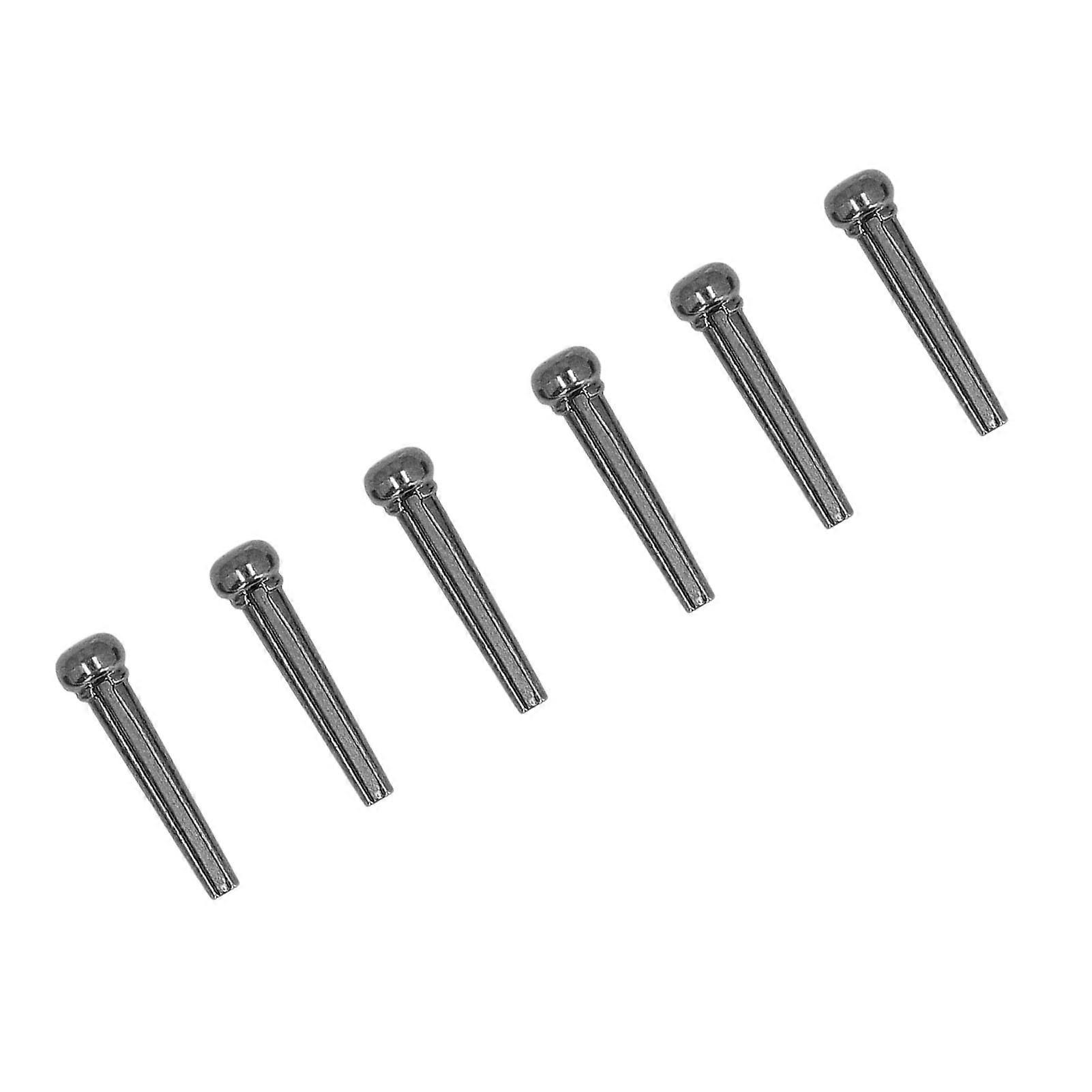 6PCS Copper Acoustic Guitar Bridge Pins Black Replacement Set
