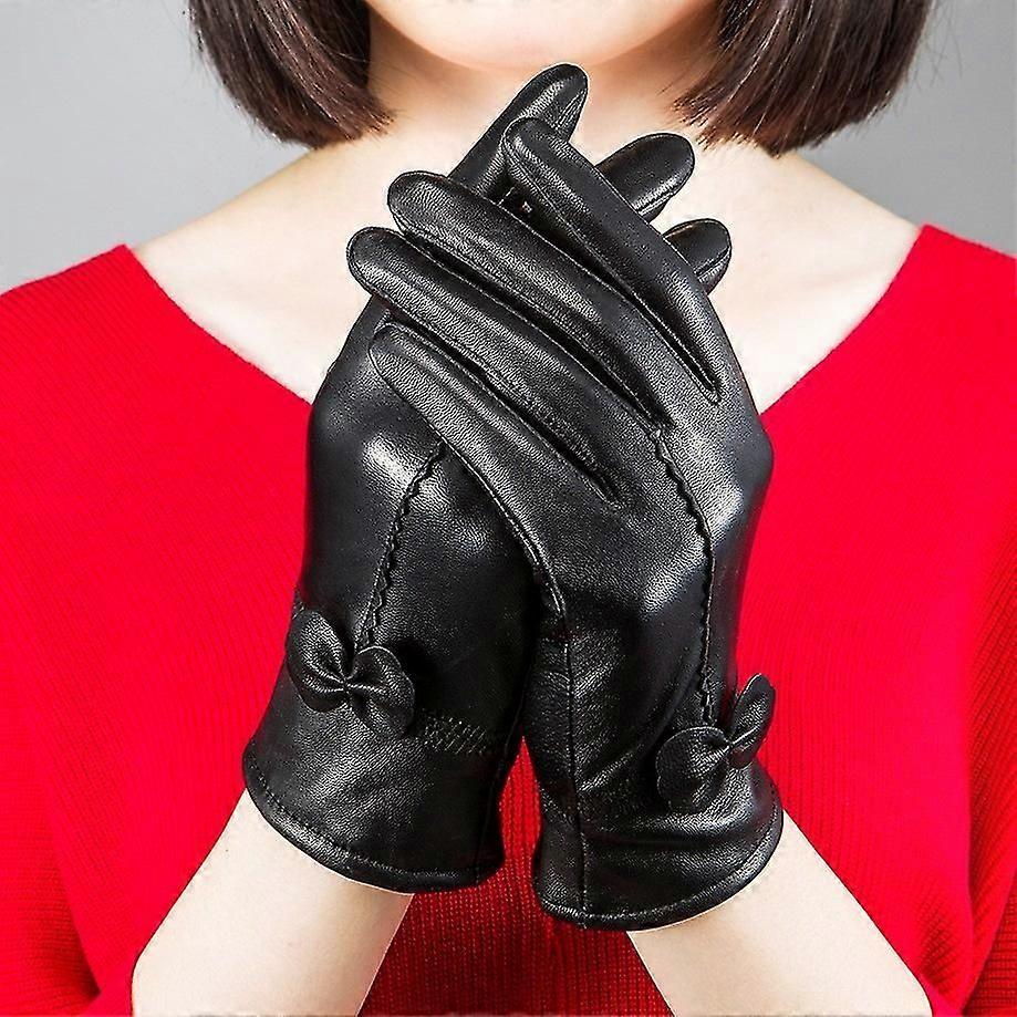 Women's Stylish Winter Leather Gloves