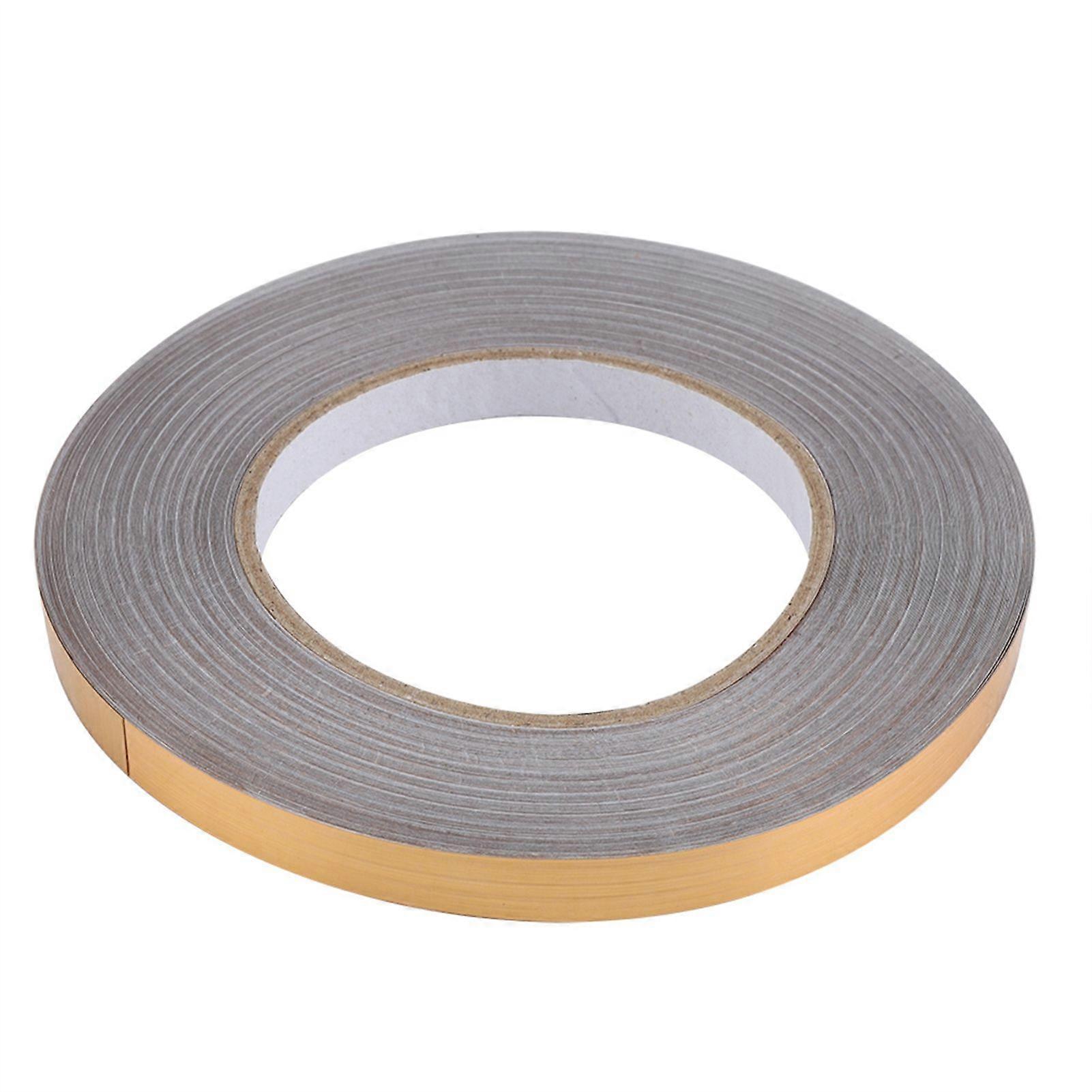 PET Room Floor Crevice Line Sticker Self Adhesive Ground Corner Tile Decor (1cm*50m Gold)