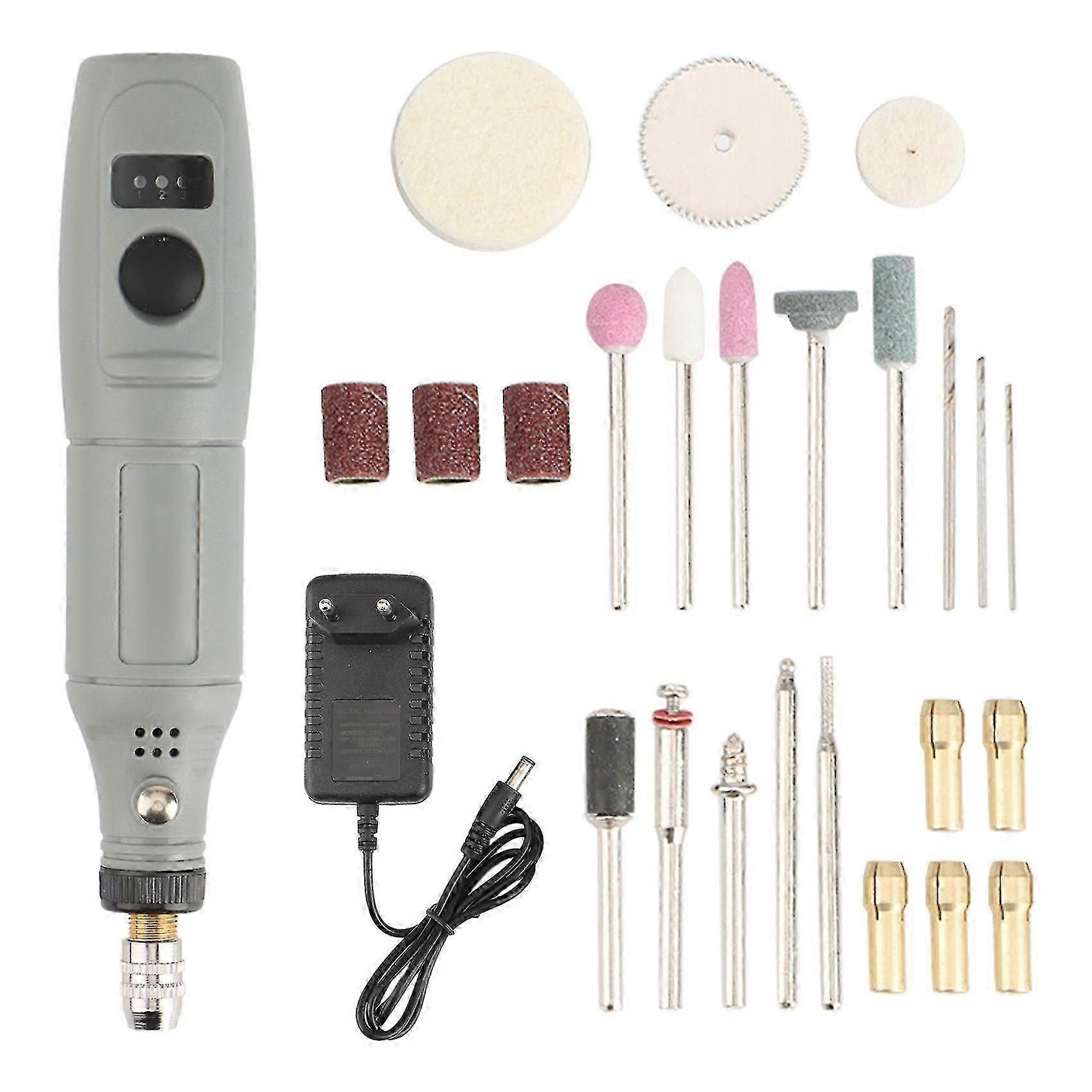 Eu Plug,220v Mini Electric Drill Power Tools Multifunctional Grinder Grinding Accessories Set Speed