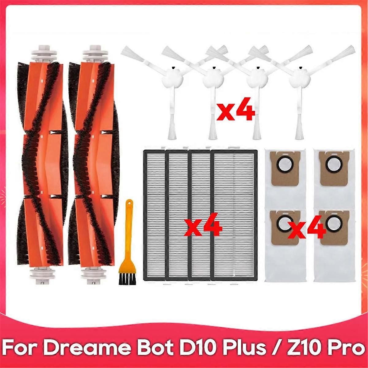 For Bot D10 Plus / RLS3D / Z10 Pro / L10 Plus Roller Side Brush Filter Mop Dust Bag Robot Vacuums Accessory Part