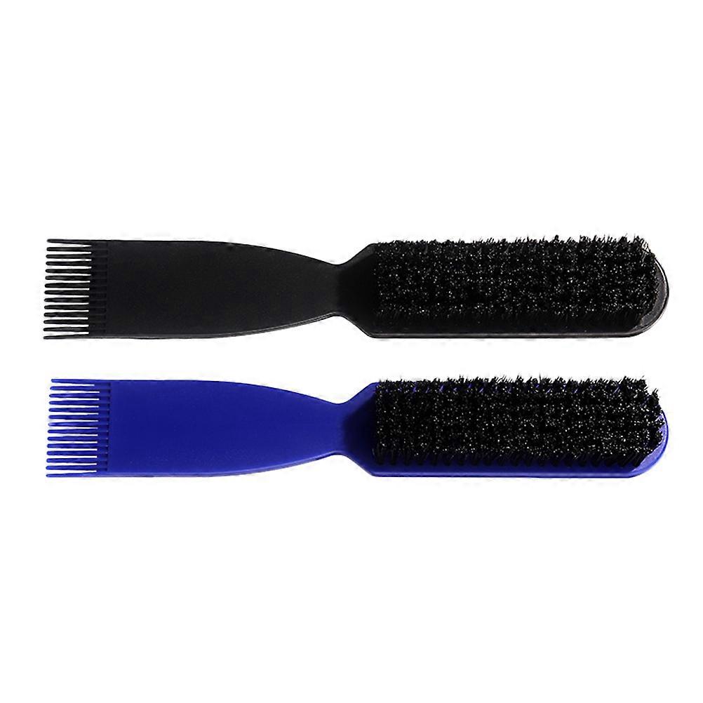 2pcs Retro Beard Brush and Comb Kit for Men with Nylon Bristles for Beard Care and Dust Cleaning Ideal for Home and Salon Use