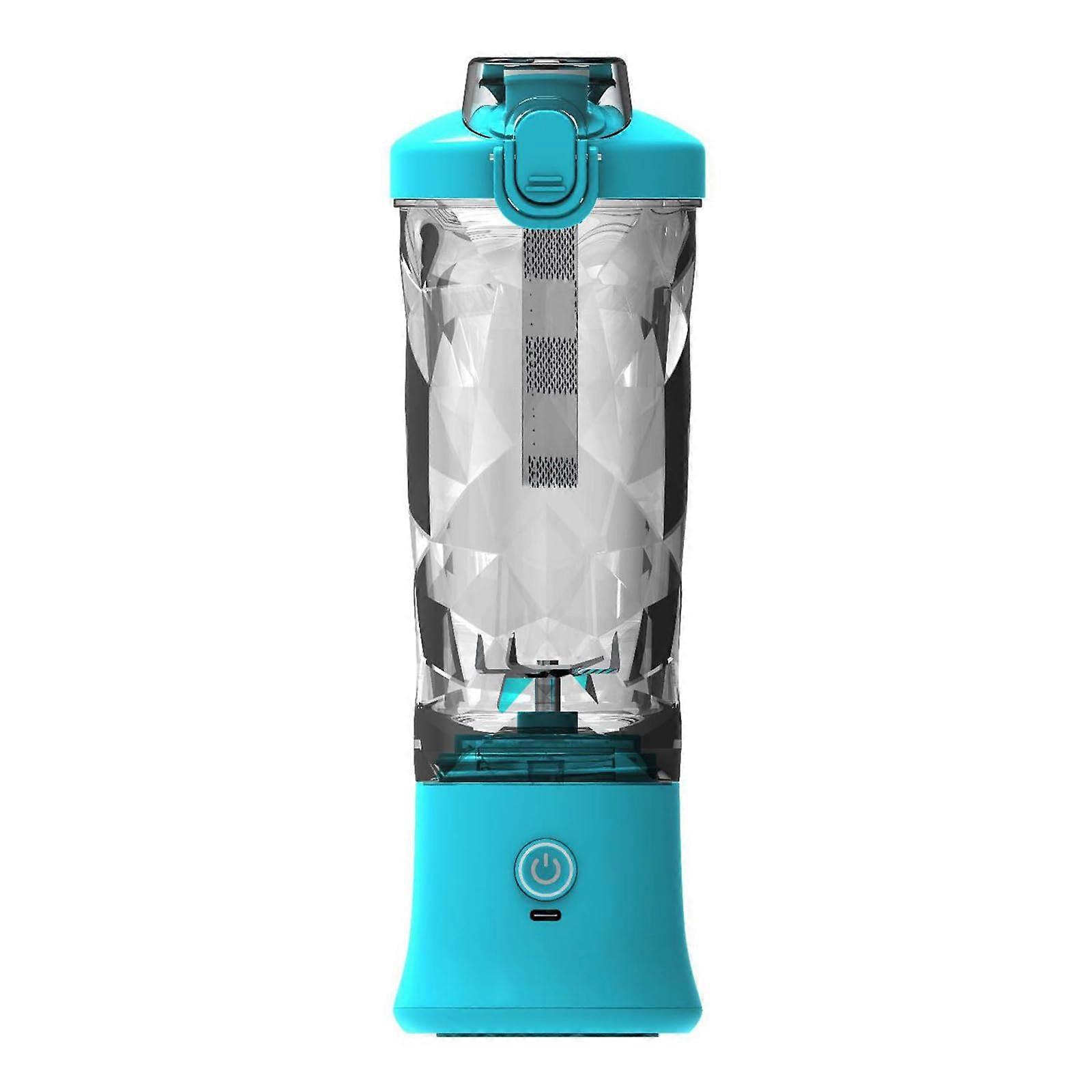 USB Rechargeable Portable Blenders 600ml Capacity Travel Juicer Juicing Cup For Smoothies Dishwasher Safe Sky Blue