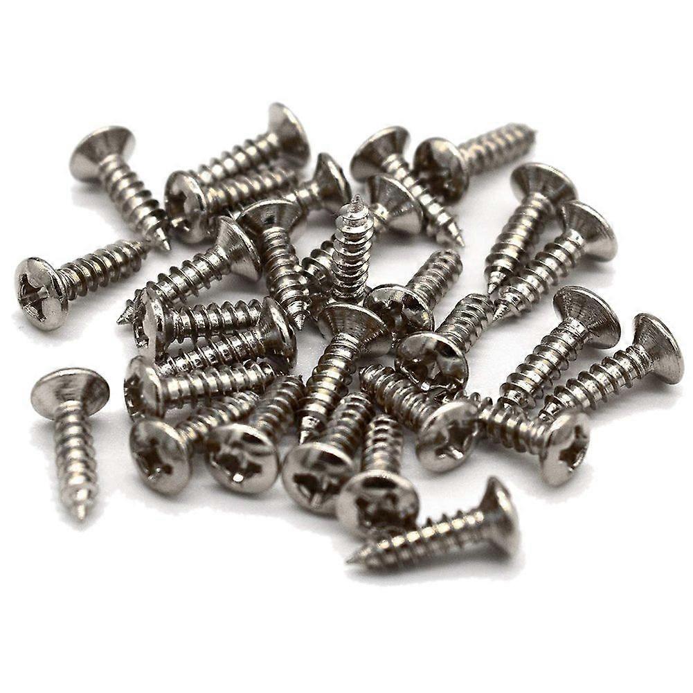 100 Pcs Guitar & Pickguard Screws for Strat & Tele,Silver