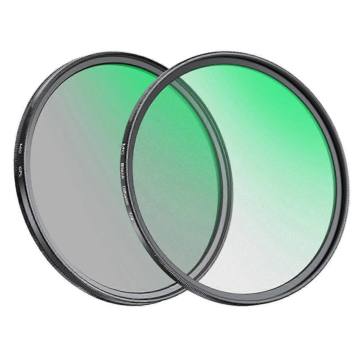 72mm CPL+Black Diffusion 1/4 Filter Circular Polarizing Glare Reduction Soft Cinematic Effect for Lens