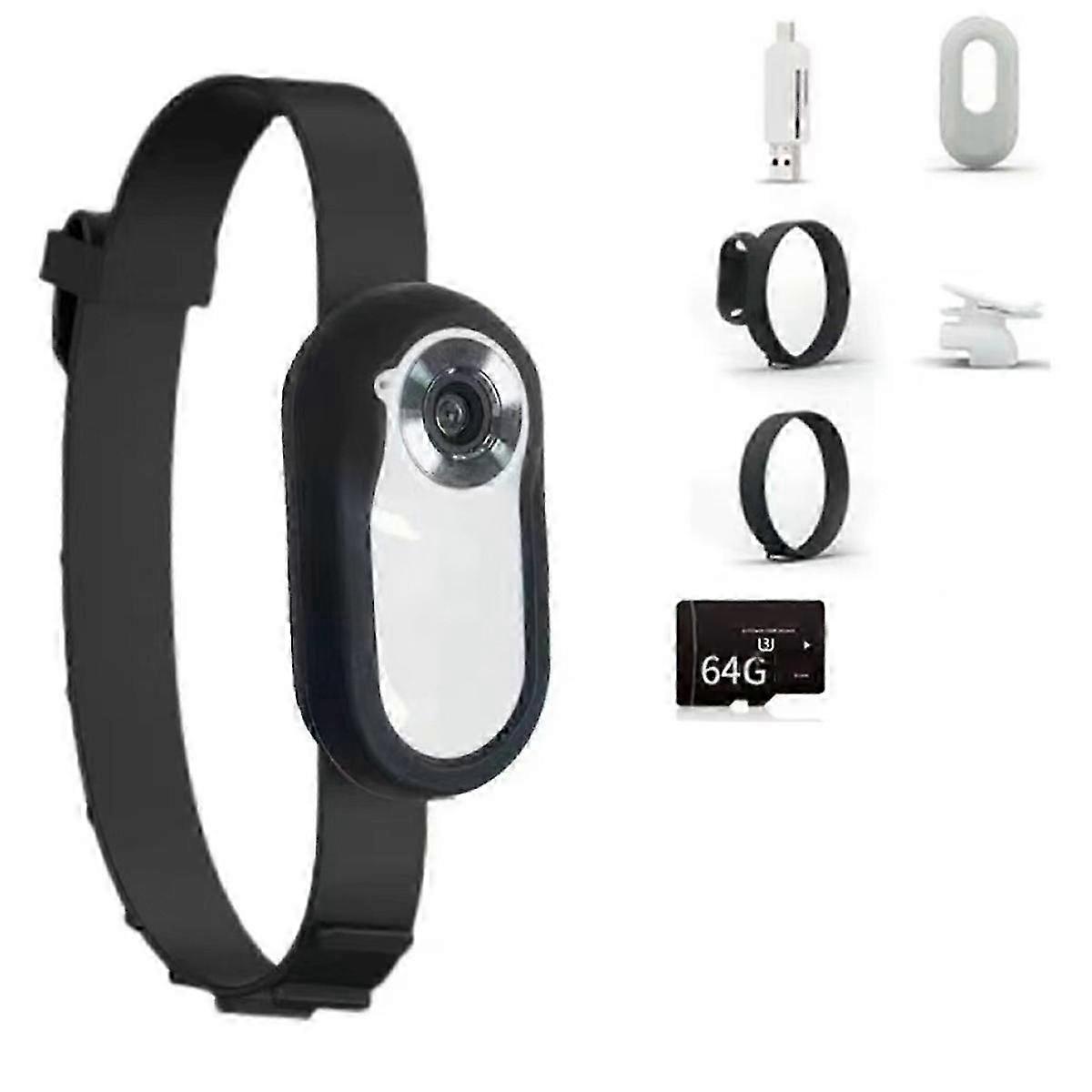 HD 1080P Dog & Cat Tracker Collar - Video Camera with Records for Pets Gift Without WiFi