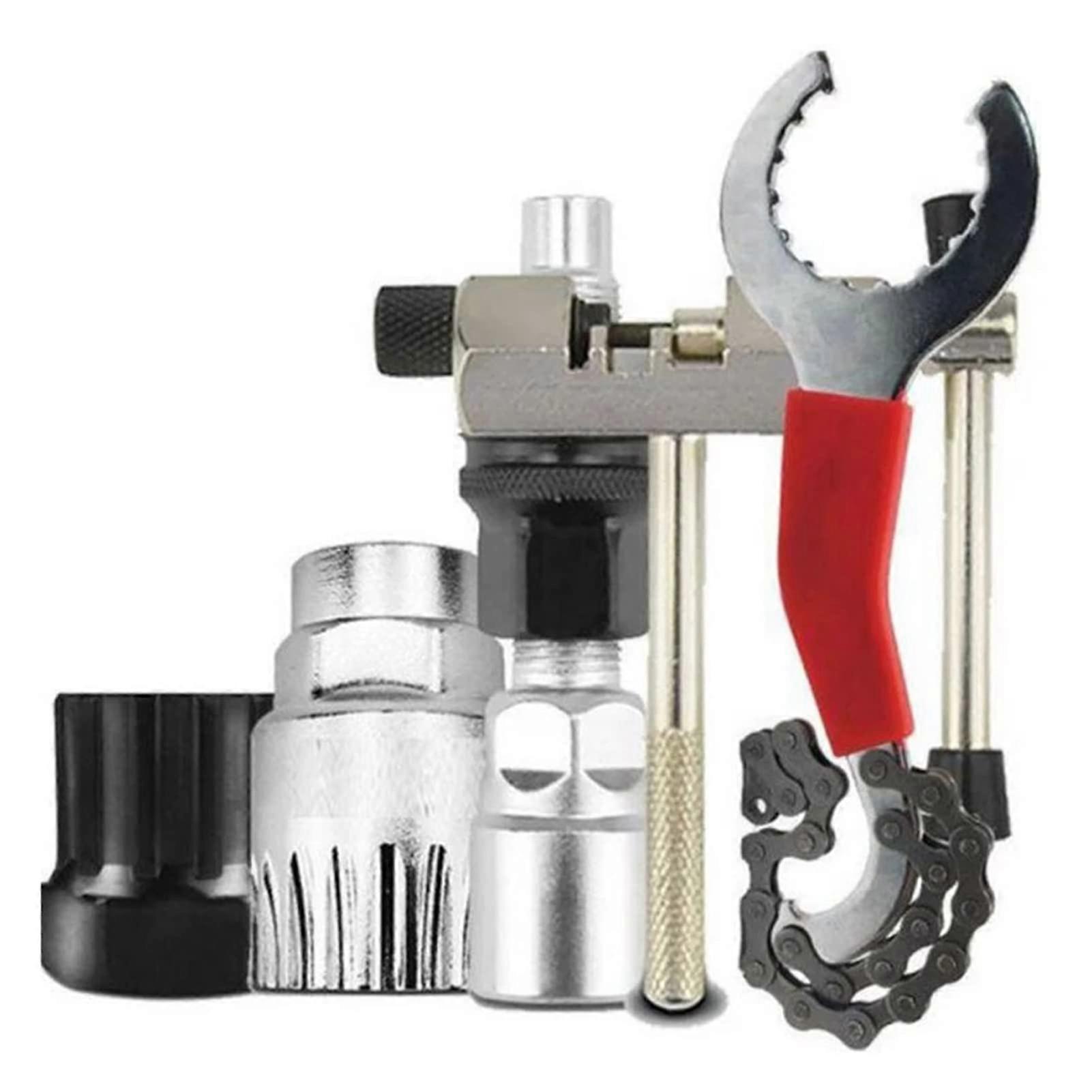 9 Pcs Bicycle Tool Kit Bottom Bracket Crank Freewheel Remover Wrench Chain Pliers Set For Road Mountain Bikes