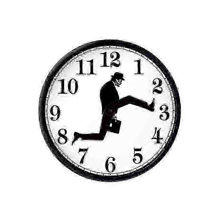 Inspired Silly Walk Wall Clock Creative Silent Mute Clock Wall Art For Home