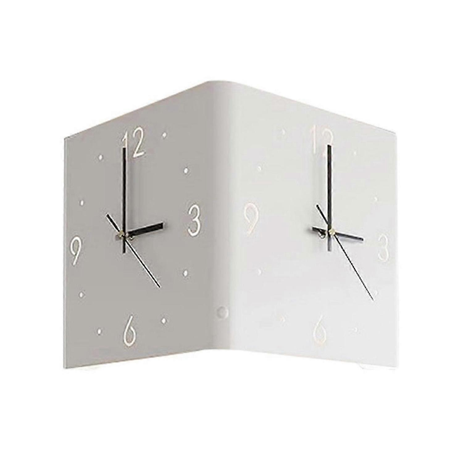 Double Sided Corner Wall Clock, Digital Corner Wall Clock