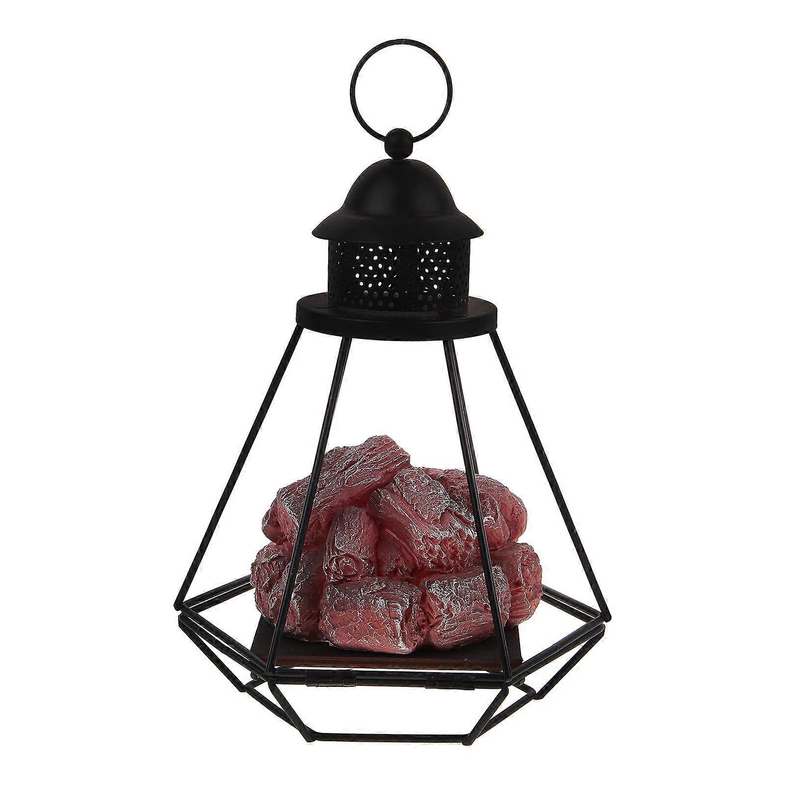 Fireplace Pattern Night Light Fireplace LED Lamp Light up Decoration No Battery