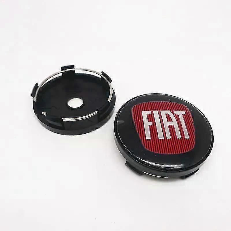 4τμχ 60mm Κατάλληλο για Fiat 500 Κεντρική πλήμνη τροχού Καπάκια Ζάντες Κάλυμμα ανθεκτικό στη σκόνη Hubcaps Έμβλημα κατάλληλο για Punto Stilo Bravo Ducato Freemont 124 600
