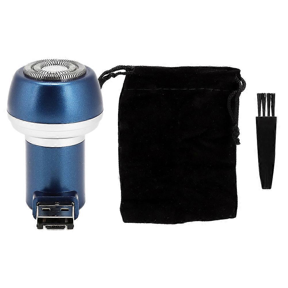 Mini Mobile Shaver Travel Portable Cordless Electric Smart Phone Beard Clipper(dark blue)