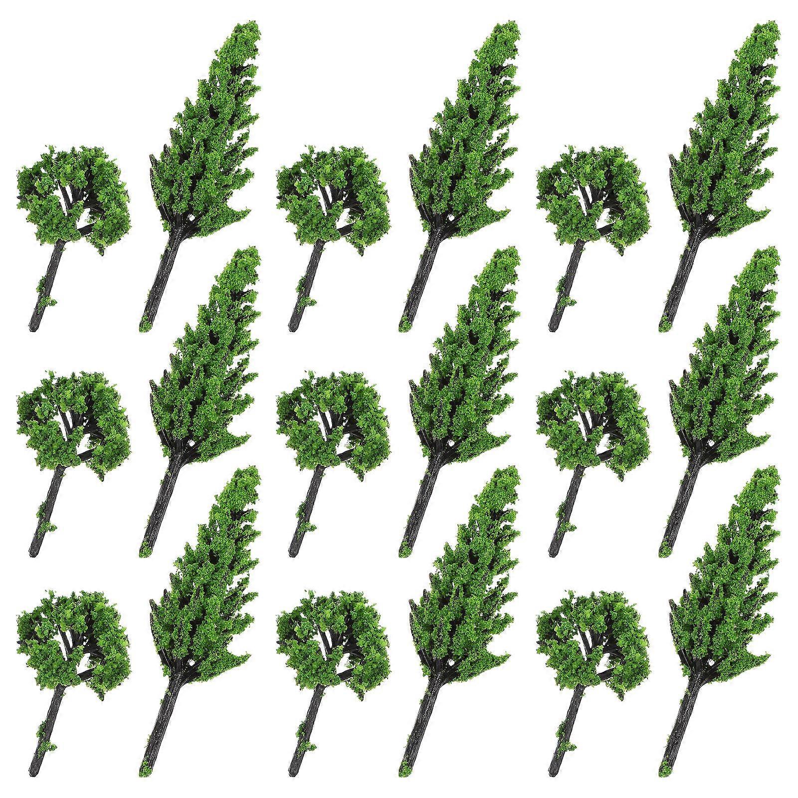 Plastic Simulation Tree Ornaments Tree Model for Decoration 30Pcs Artificial