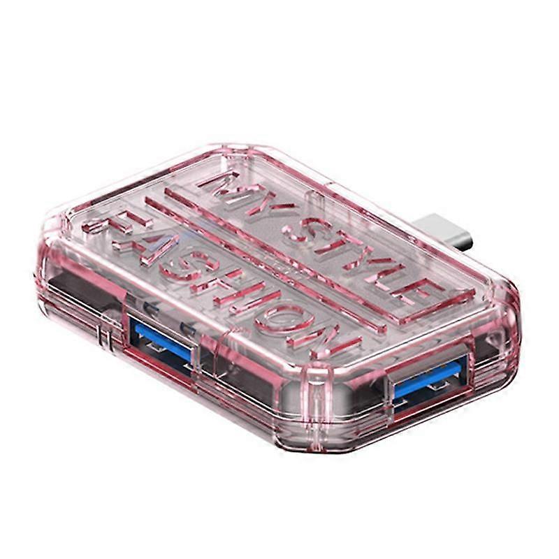 3 In 1 USB HUB Computer Converter BX3C Pink