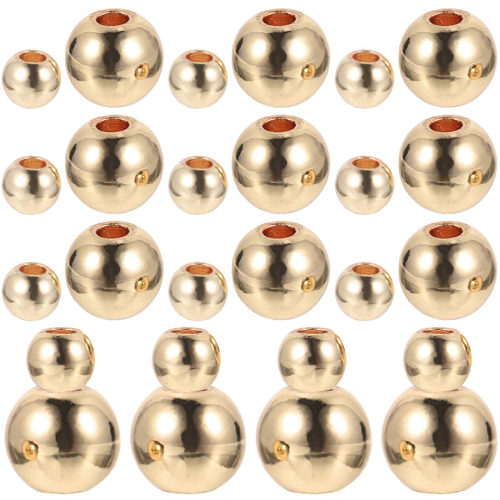 Metal Spacer Beads Copper Beads for Jewelry Making 200Pcs for DIY Use