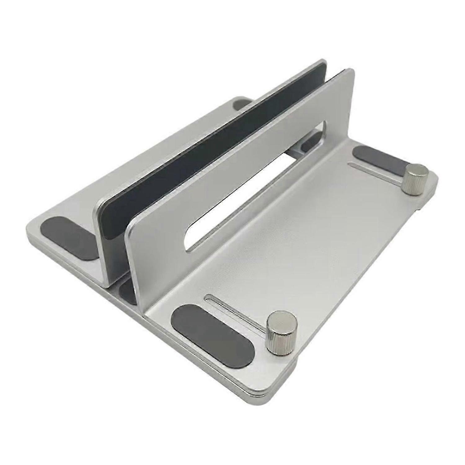 Vertical Desktop Holder Bracket Adjustable Single Clip Laptop Silver