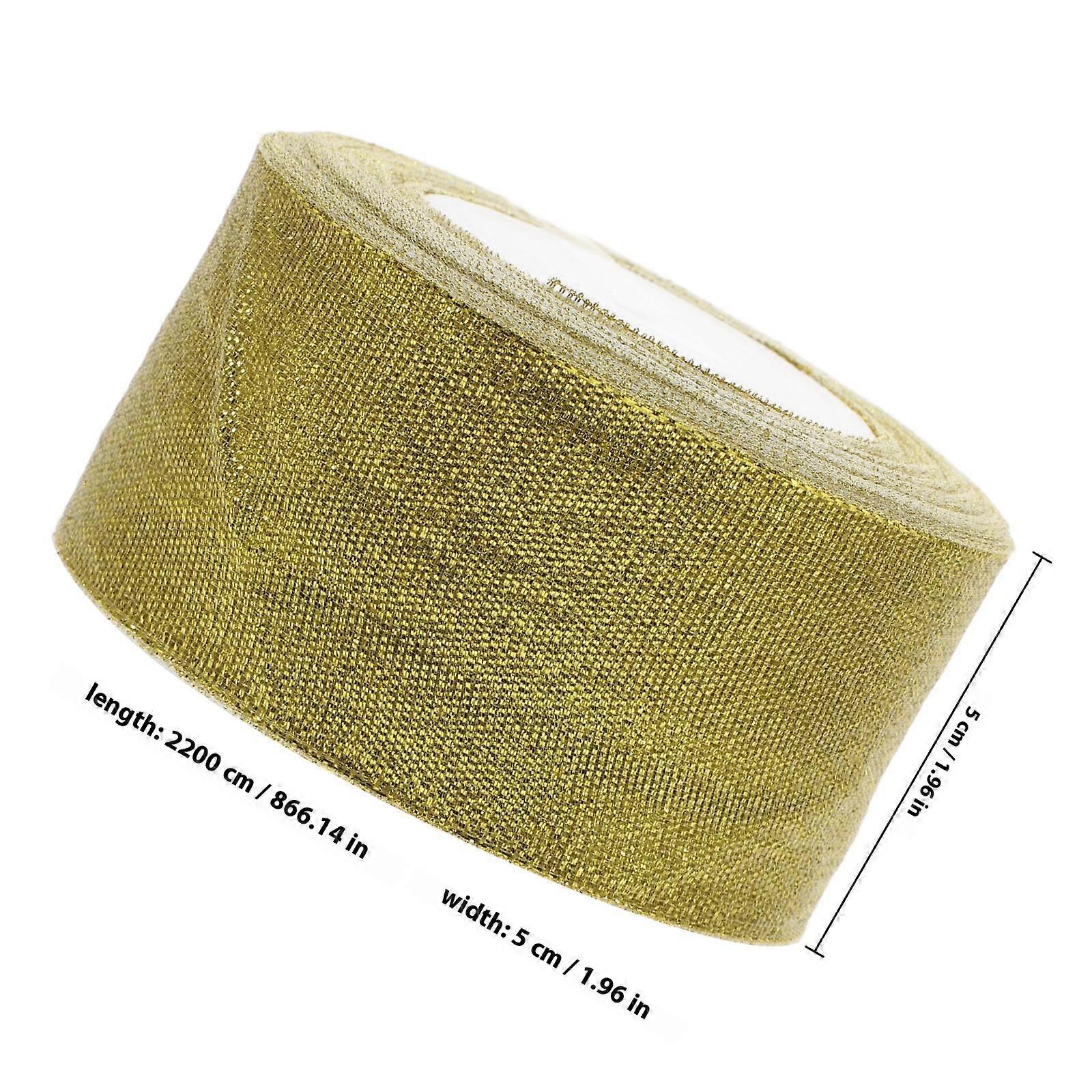 Festive Holiday Ribbon Metallic Glitter Ribbon for Decoration Use 1 Roll