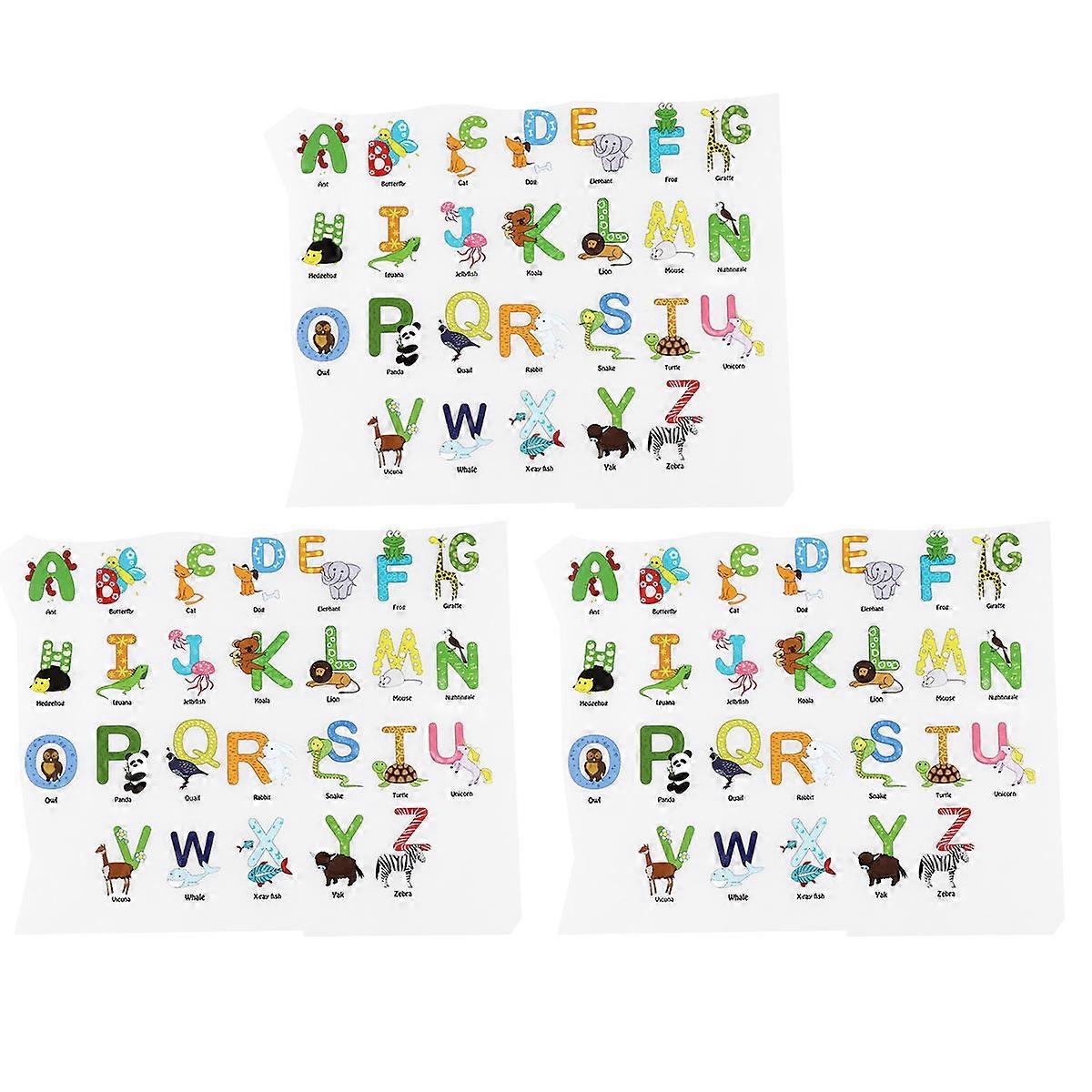 Cartoon Applique for Clothes DIY Clothes Patches English Letters 3 Sheets