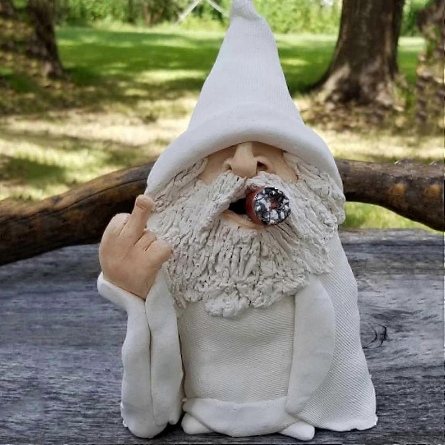 Weatherproof resin garden gnome - 15 cm - Indoor or outdoor decoration