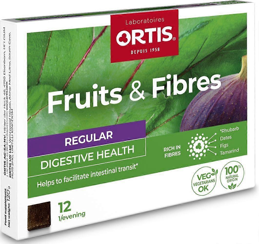 Ortis Fruits & Fibres Regular Chewable Cubes - 12 Pack