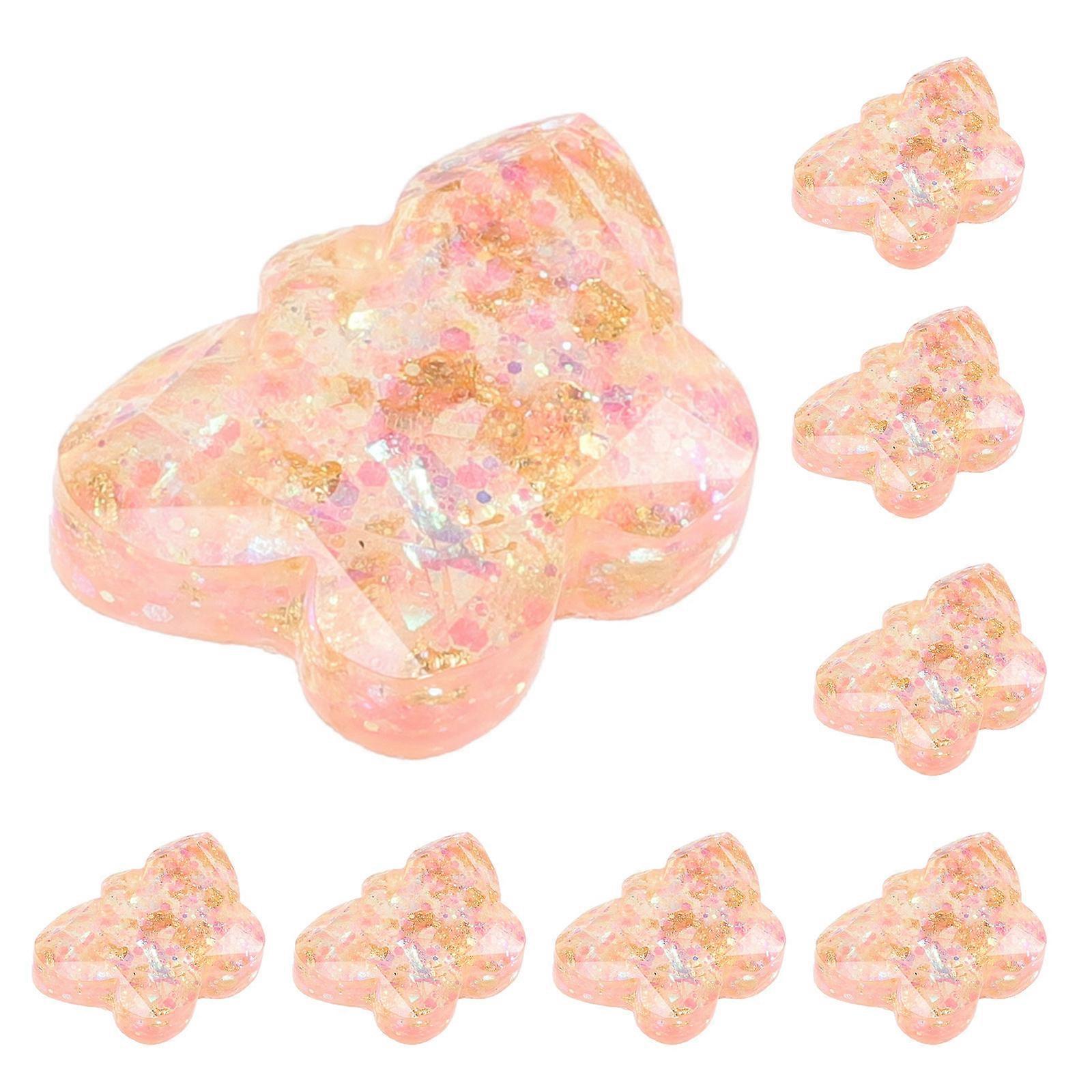 Creative Phone Case Charms Mini Resin Butterflies For Diy Projects Jewelry Making Cartoon Design 1.9x1.3cm 10Pcs