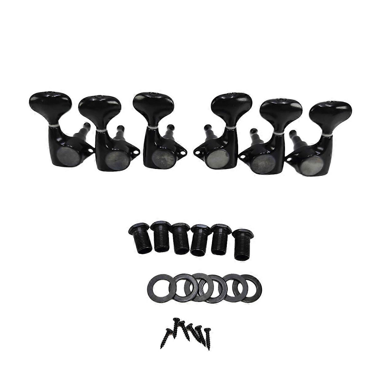 Tuners Machine Heads for Acoustic Electric Guitar Black