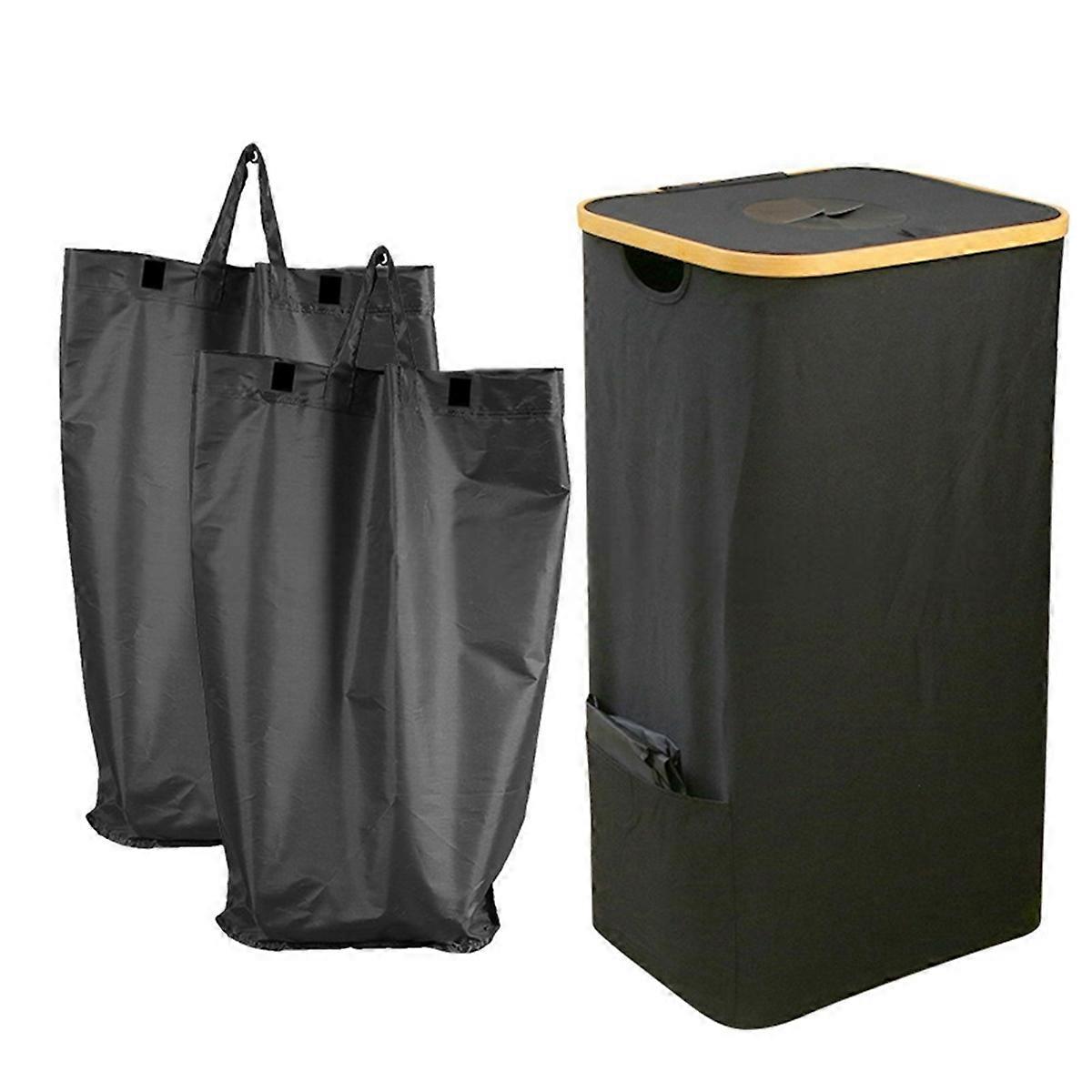 110L Recycling Bin for Kitchen Indoor Home, 29 Gallon Recycling Bin with Lid, with 2 Removable Reusable Inner Bags
