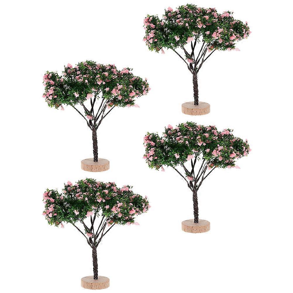 Miniature Scenery Trees Tree Model for Decor 16Pcs Plastic Wood