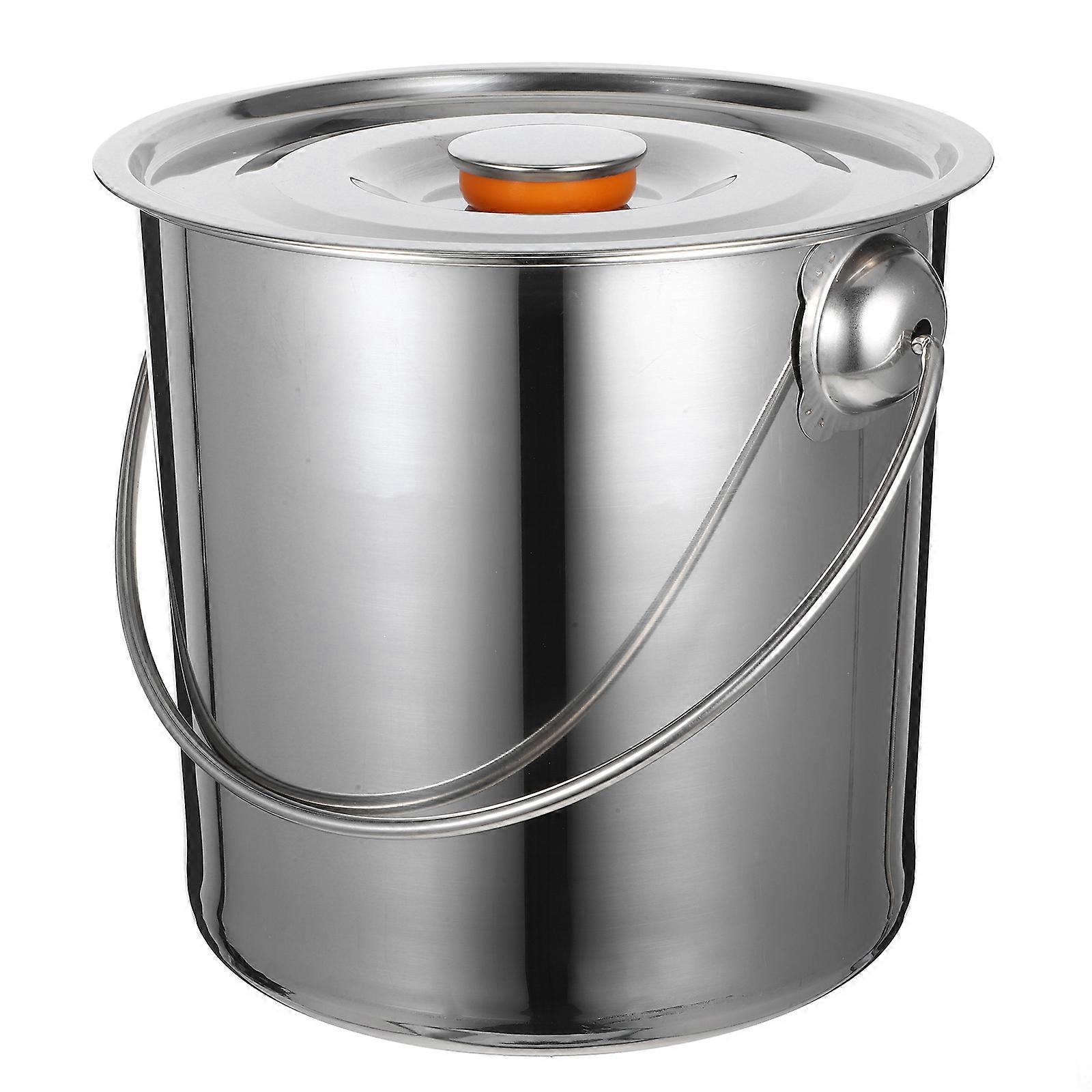 Stainless Steel Bucket Handle Storage Bucket for Storage 2Pcs Camping