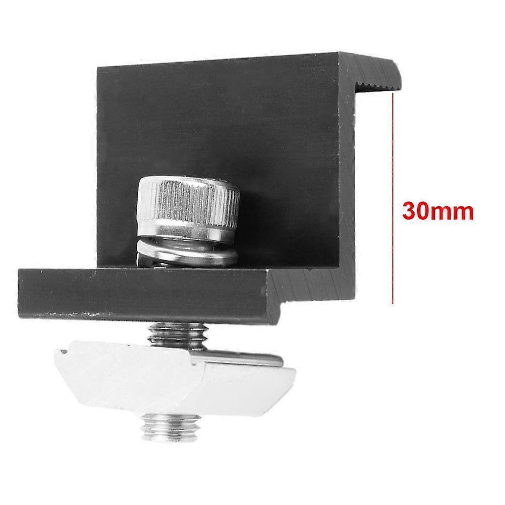 Solar Panel Bracket Fixing PV End Clamp Middle Clamp Mounting 30mm/35mm Black