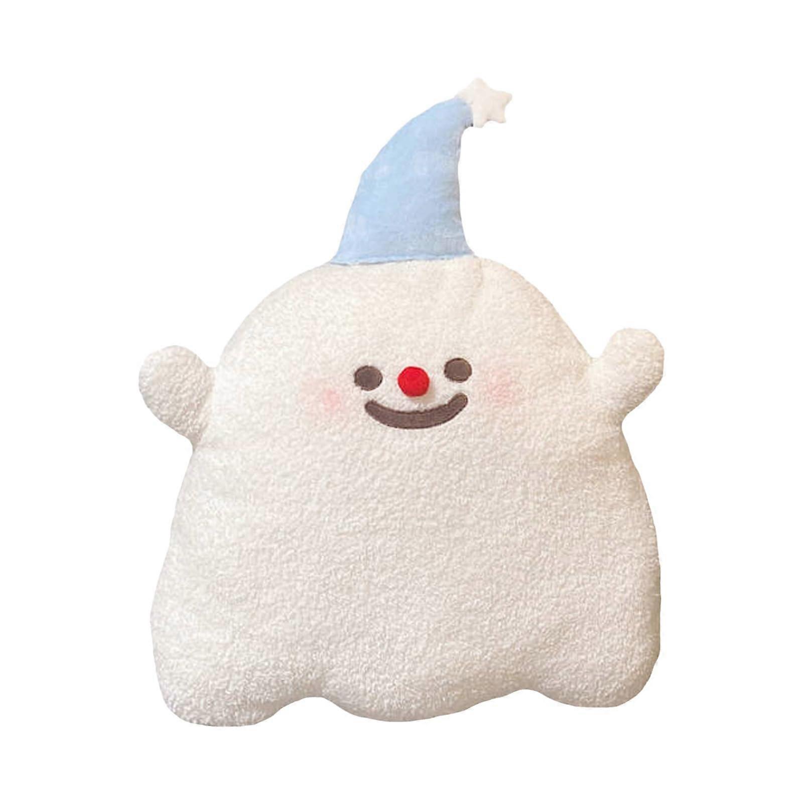 Toddler Pillowcase White Blue Hat Design, 40cm Standard Size, Sofa Cushion Cover, For Toddler Pillows