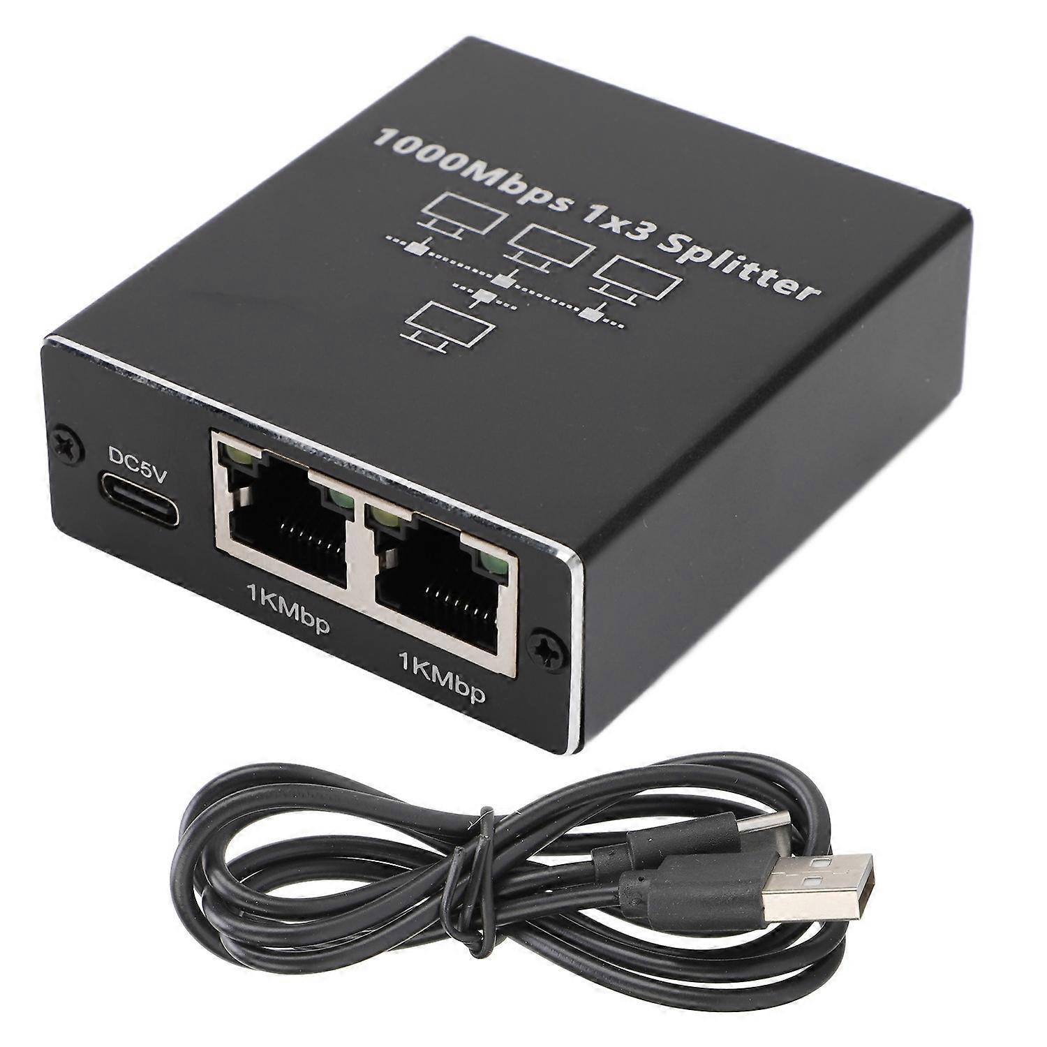 Feature:
1. Ethernet Splitter 1 to 3: This Ethernet splitter allows three computers to simultaneousl