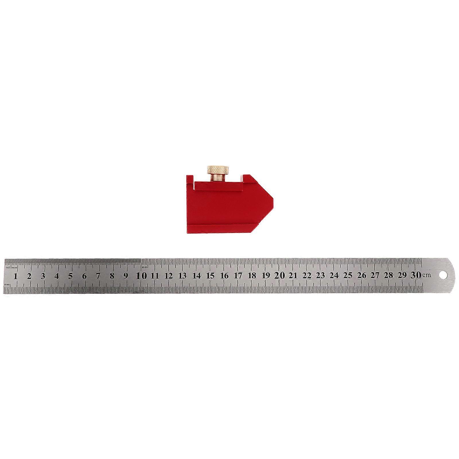 Marking Tool Woodworking Marking Gauge Stop Kit for Woodworking Red Stainless Durable 1Set