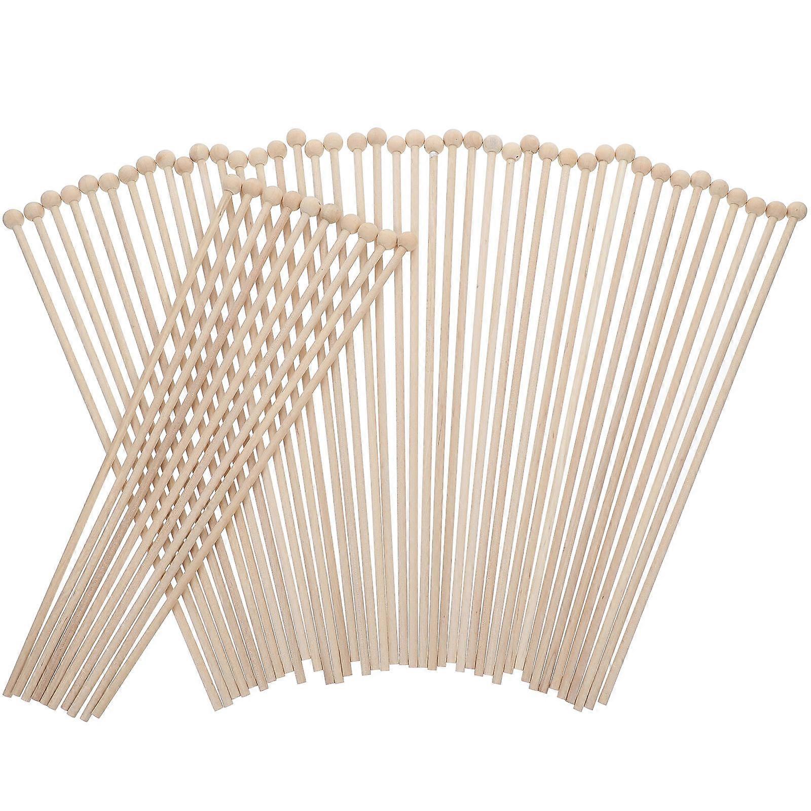 Wooden Flag Pole for DIY 100Pcs Handheld Sticks for Crafting Events