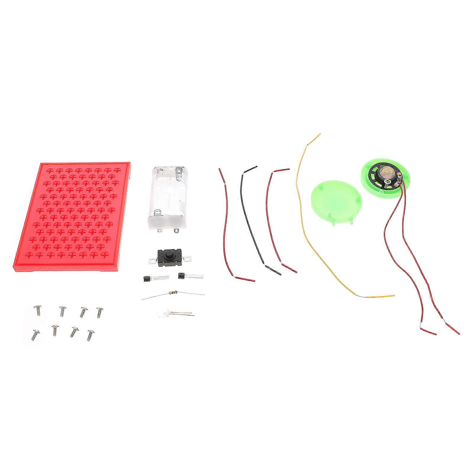 Alarm Sound Lamp Diy Sound Light Siren for Children Watermelon Red Abs Material Educational Use 1 Set