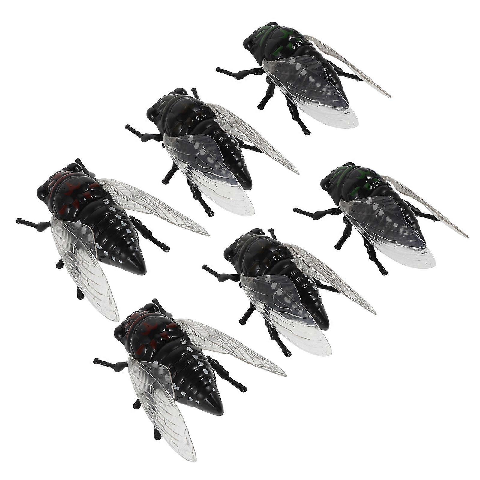 Realistic Cicada Sculpture Nature Exploration Educational Toy For Families Interactive Learning 18 Pcs