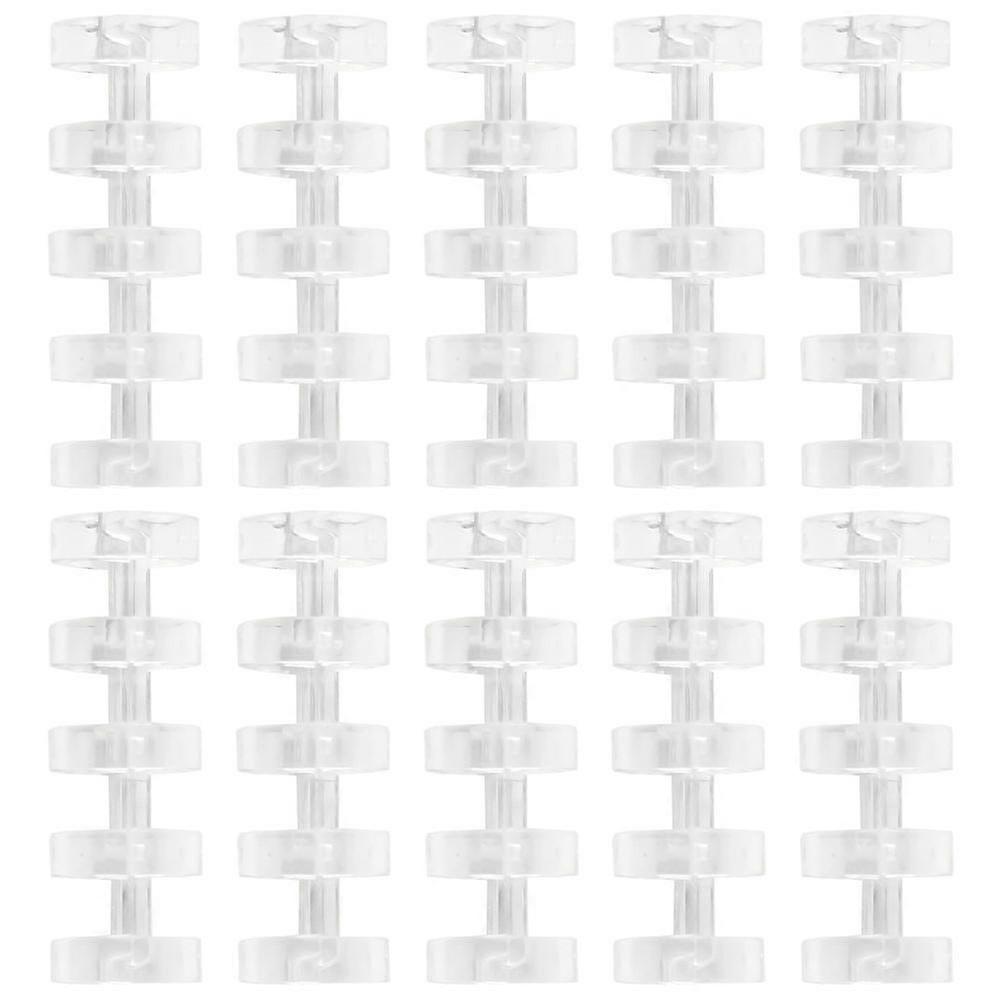 File Binder Five-Hole Binder Clips for Books 60Pcs Transparent Pack