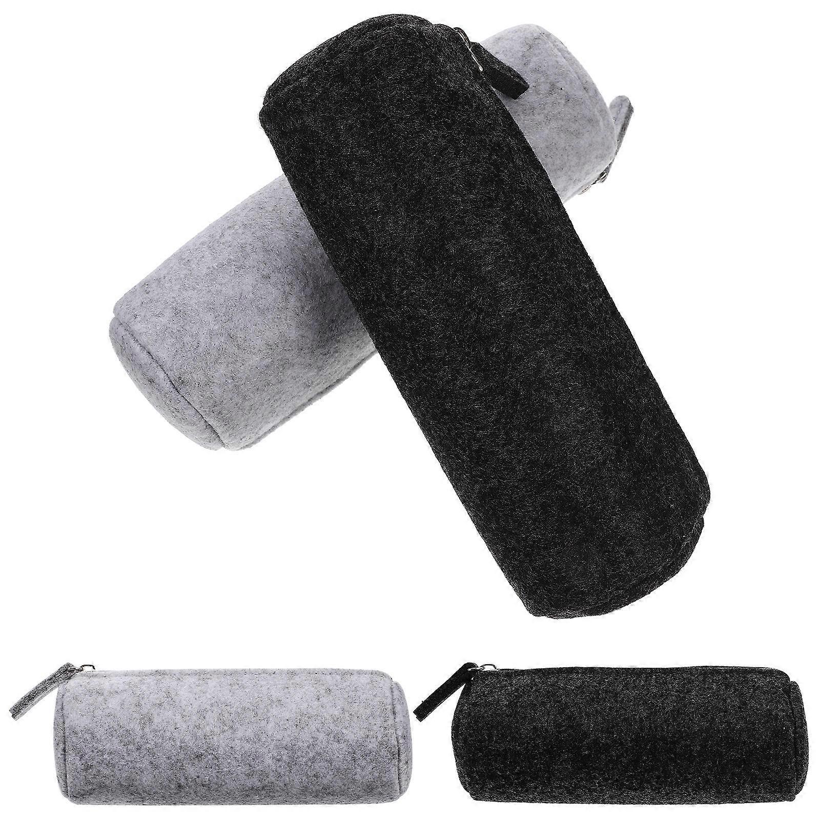 Student Pencil Bag Felt Zipper Pouch for Storage 16Pcs Assorted Color