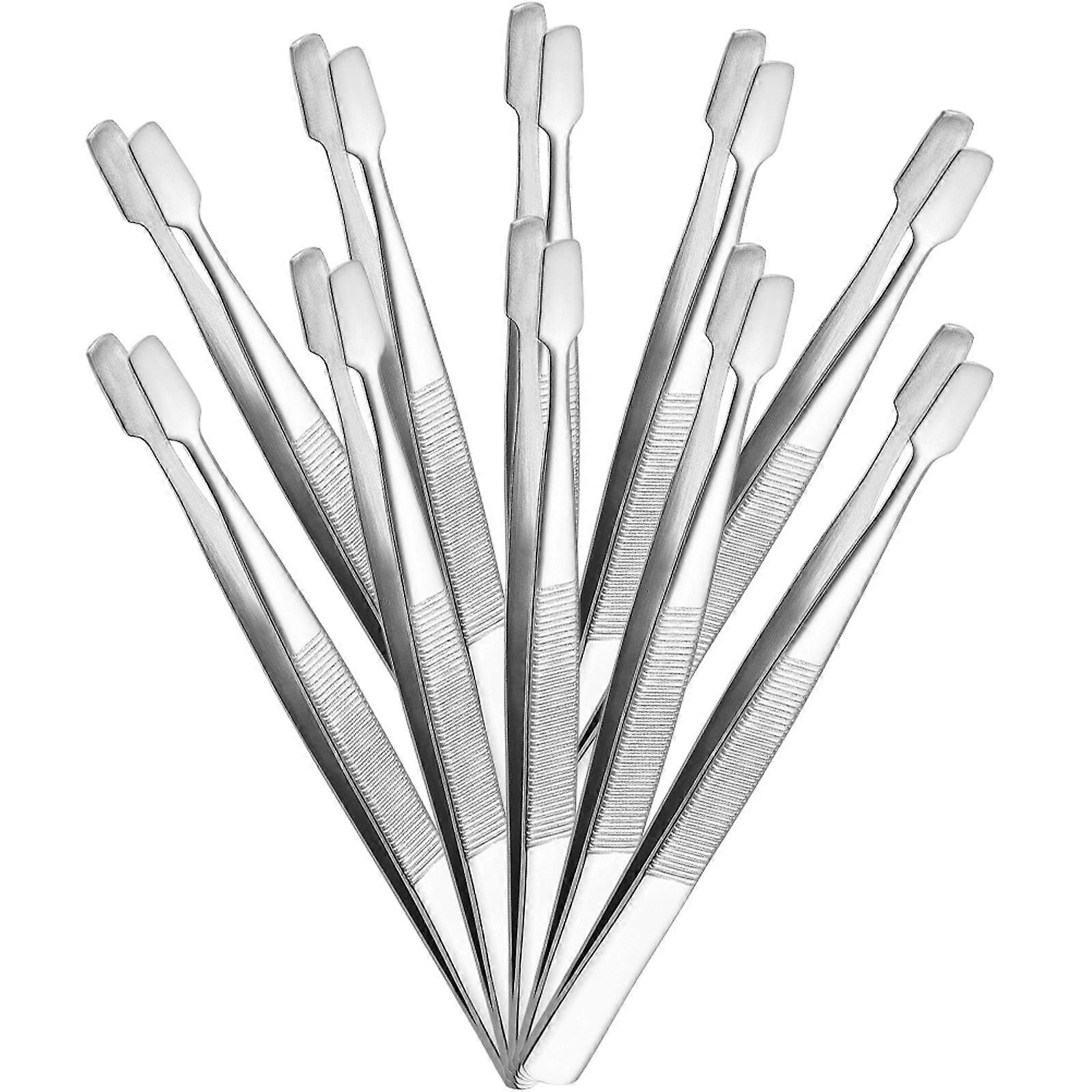 40Pcs Eyelash Tweezers Stamps Tools For Beauty Users In Durable Silver Material Designed For Versatile Use