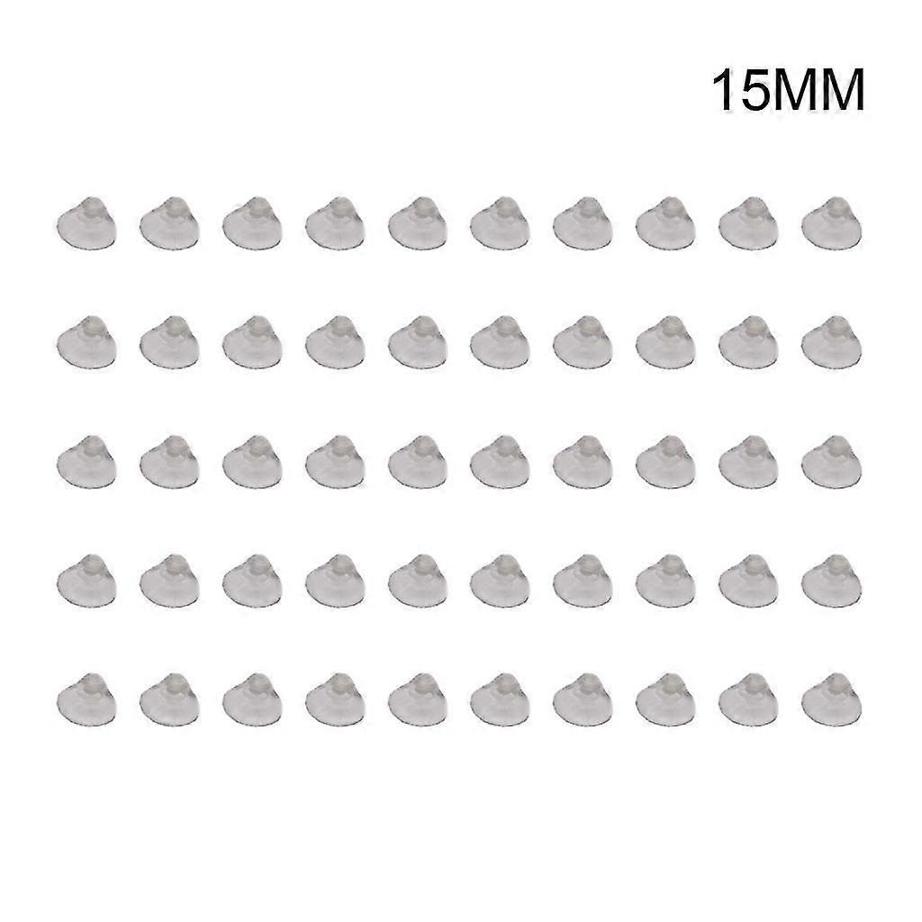 50 Pieces Transparent Suction Cups Without Hooks Anti-collision Sucker Pad