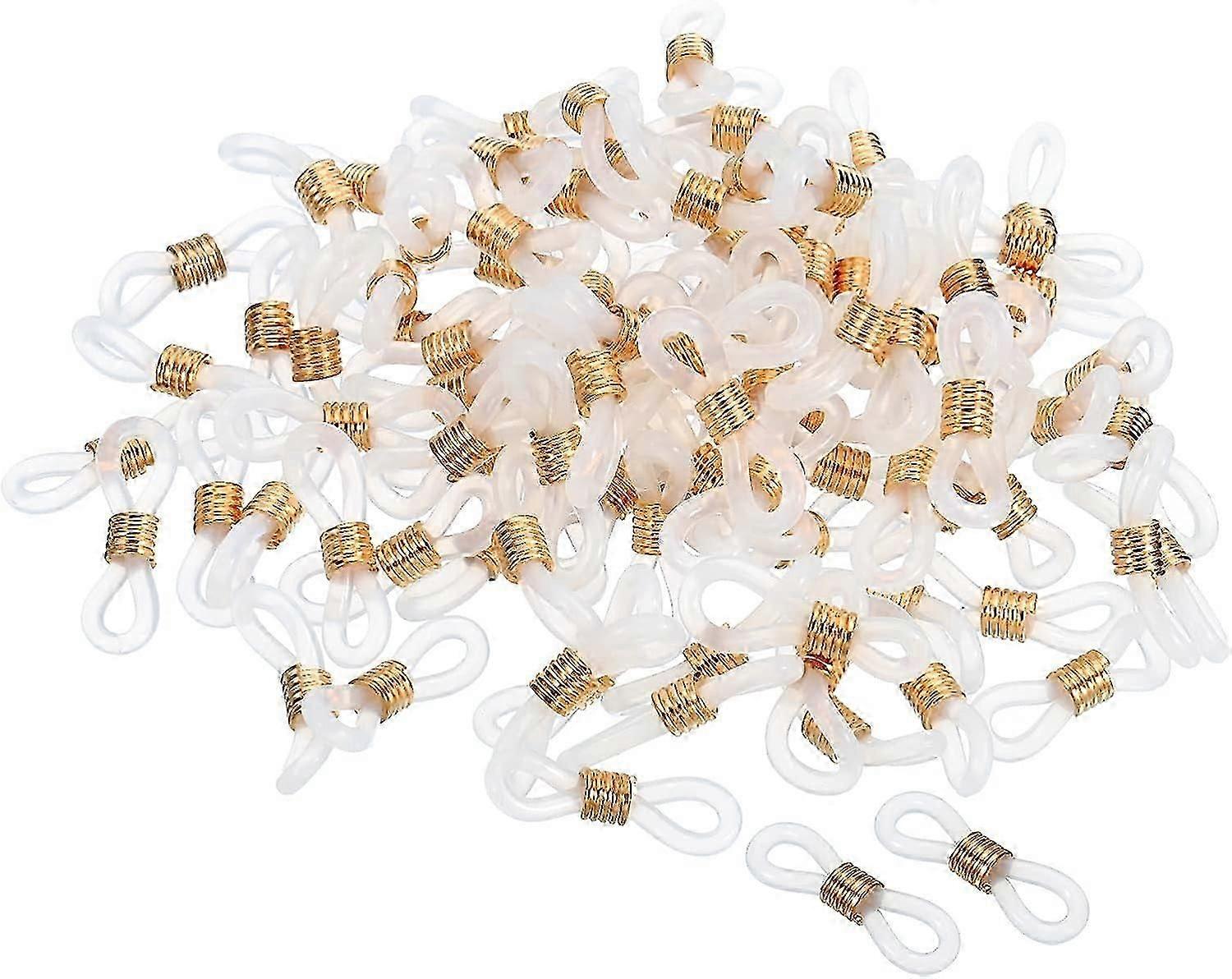 Eyeglass Chain Connector, Adjustable Anti Slip Silicone Rubber Strap Holder Chain End Loop