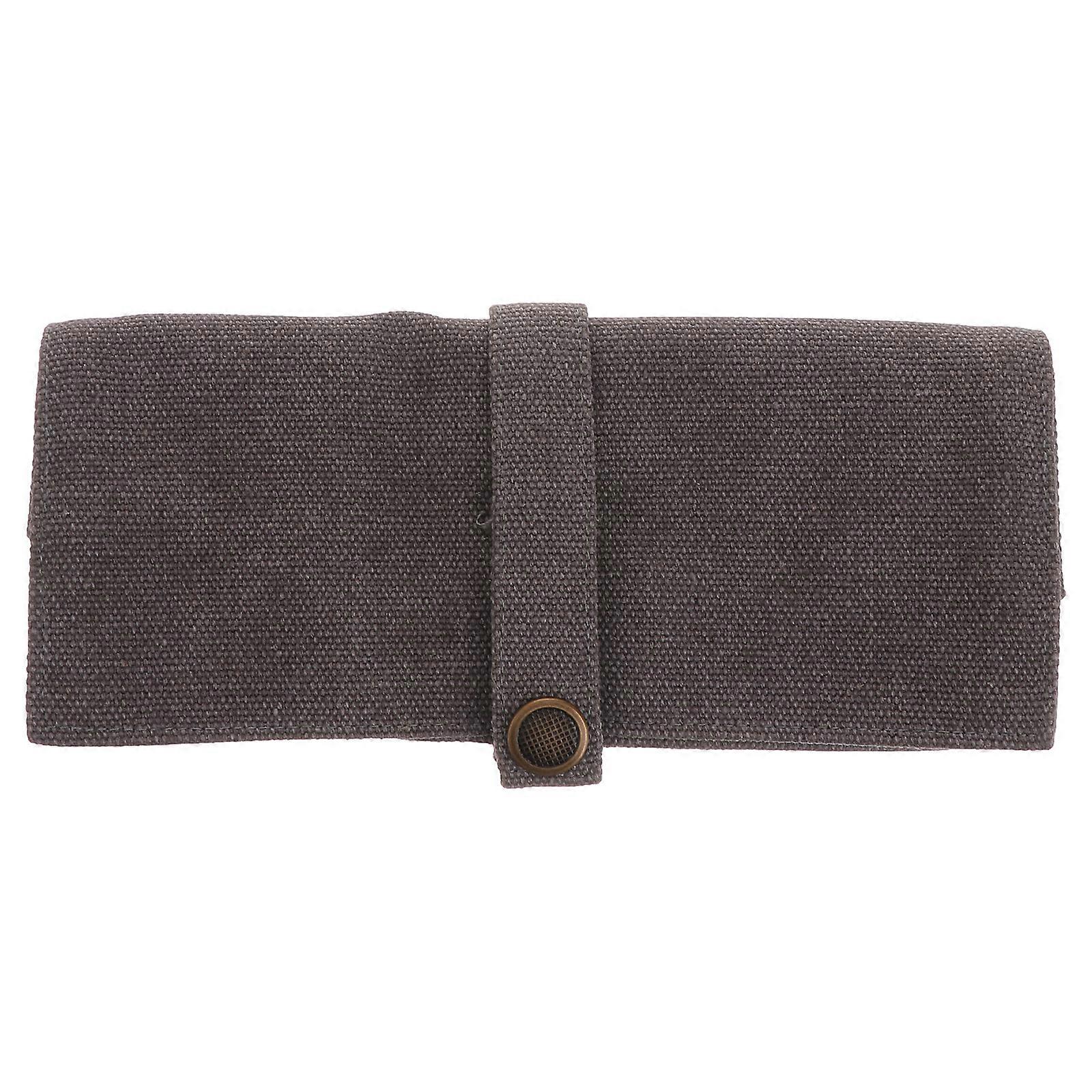 Smart Watch Strap Bag for Storage Use 2Pcs Practical Portable Grey Canvas Pouch