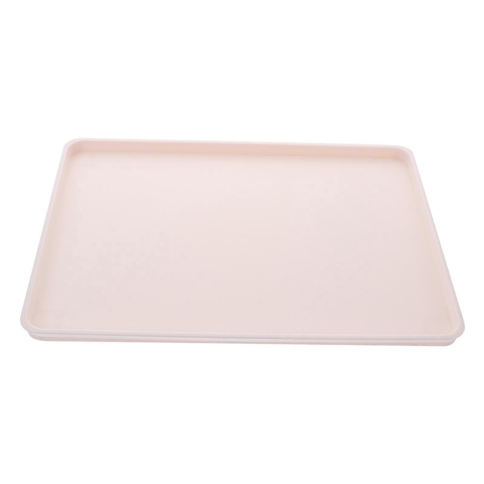 2Pcs Plastic Tray Rectangular Design Suitable for Hotel and Restaurant 35.5x24.5cm Environmentally Friendly
