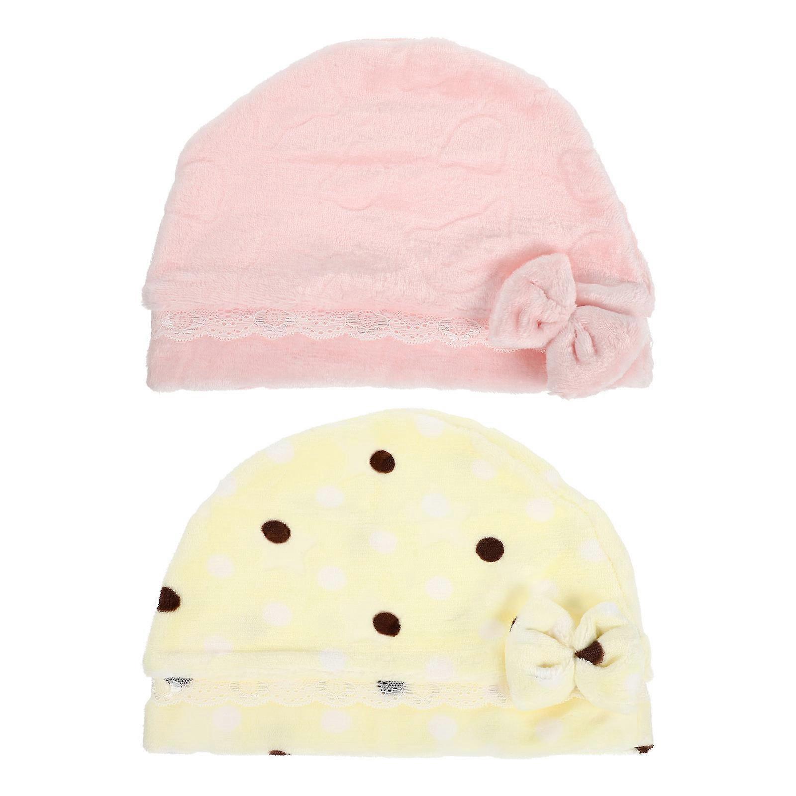2Pcs Winter Confinement Hats For Women In Assorted Color With Comfortable Design To Protect Hair