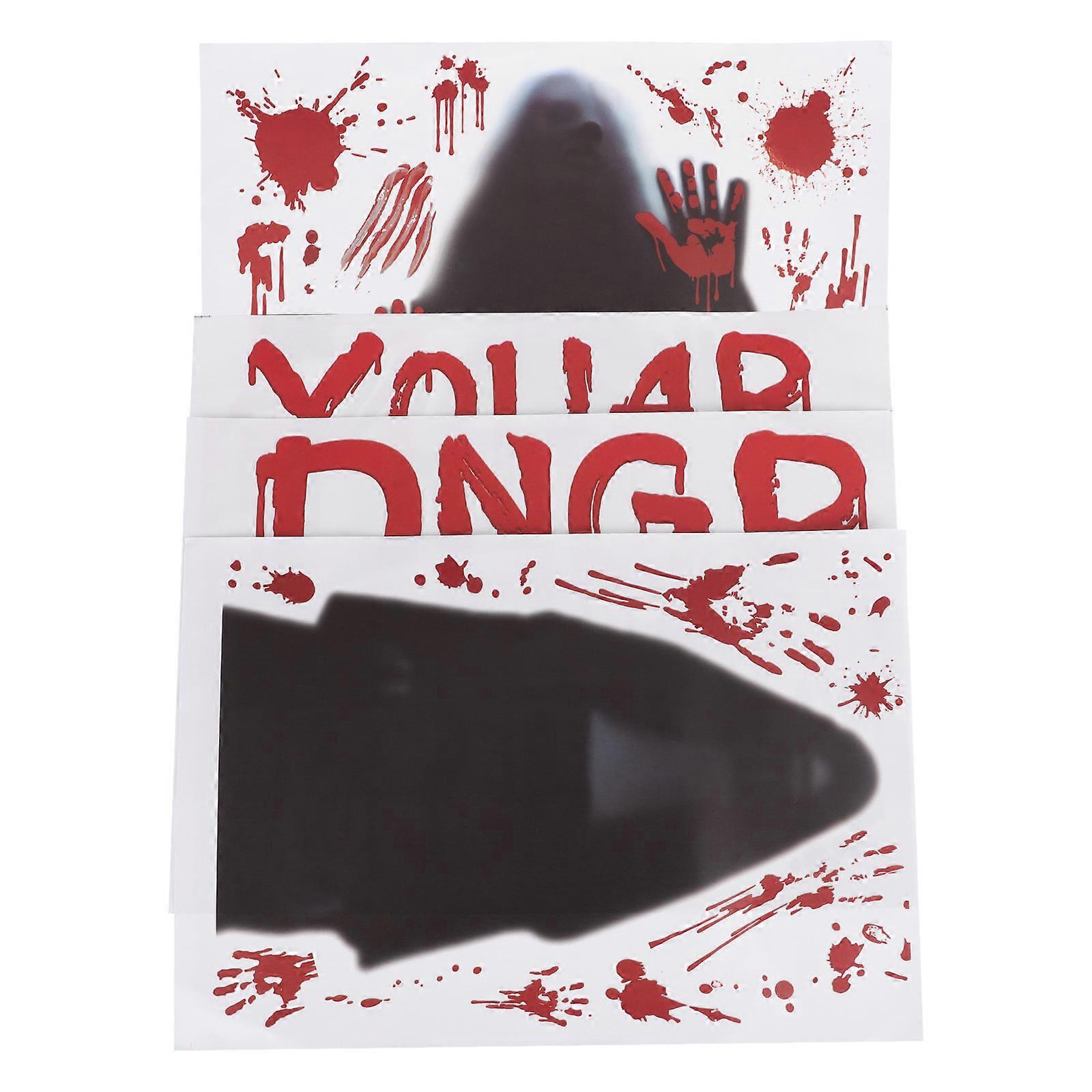 Assorted Color Halloween Window Stickers 8 Sheets Festive Atmosphere For School Events 35x25cm Easy To Remove